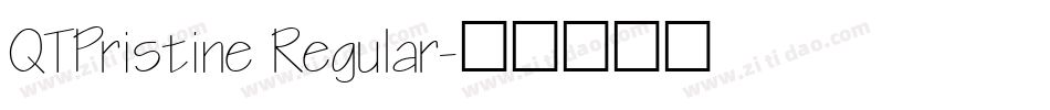 QTPristine Regular字体转换